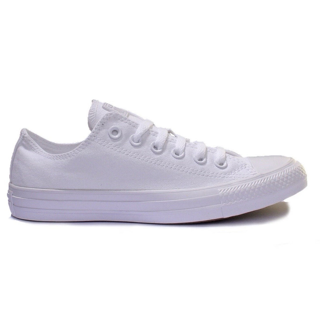 Converse Chuck Taylor Canvas Trainers Low Lo White Monochrome 1U647 UK 9.5