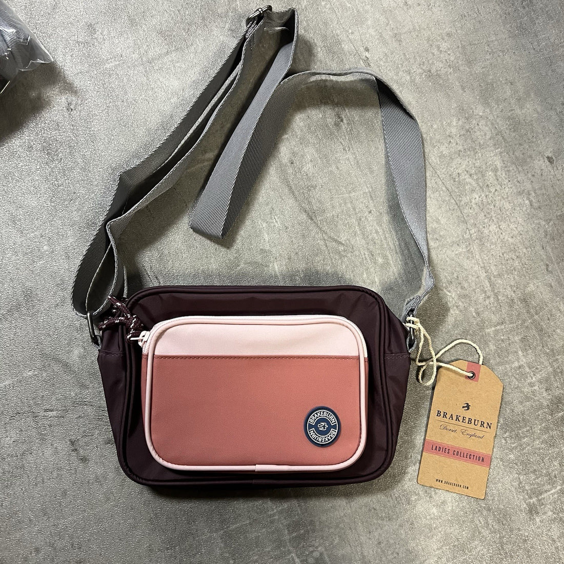 Brakeburn Medium Crossbody Camera Bag In Pink & Burgundy