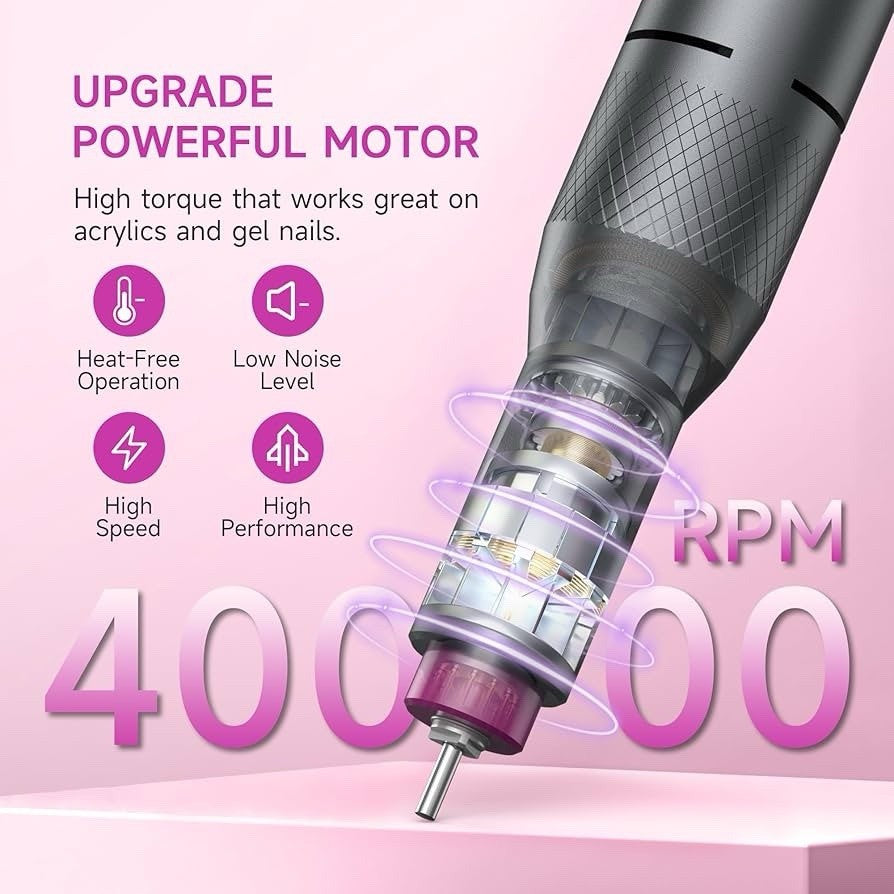 HALMAI Electric Nail Drill Professional Portable Nail File HMC-320