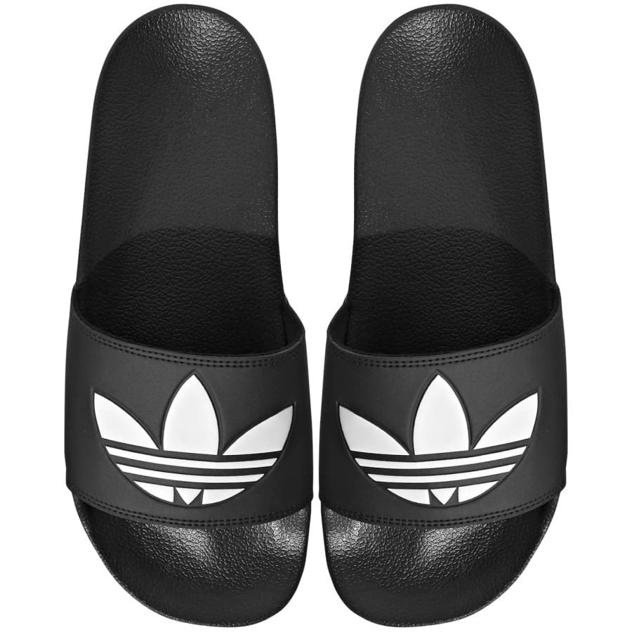 Adidas Black And White Slides Adilette Lite Sandals UK 8