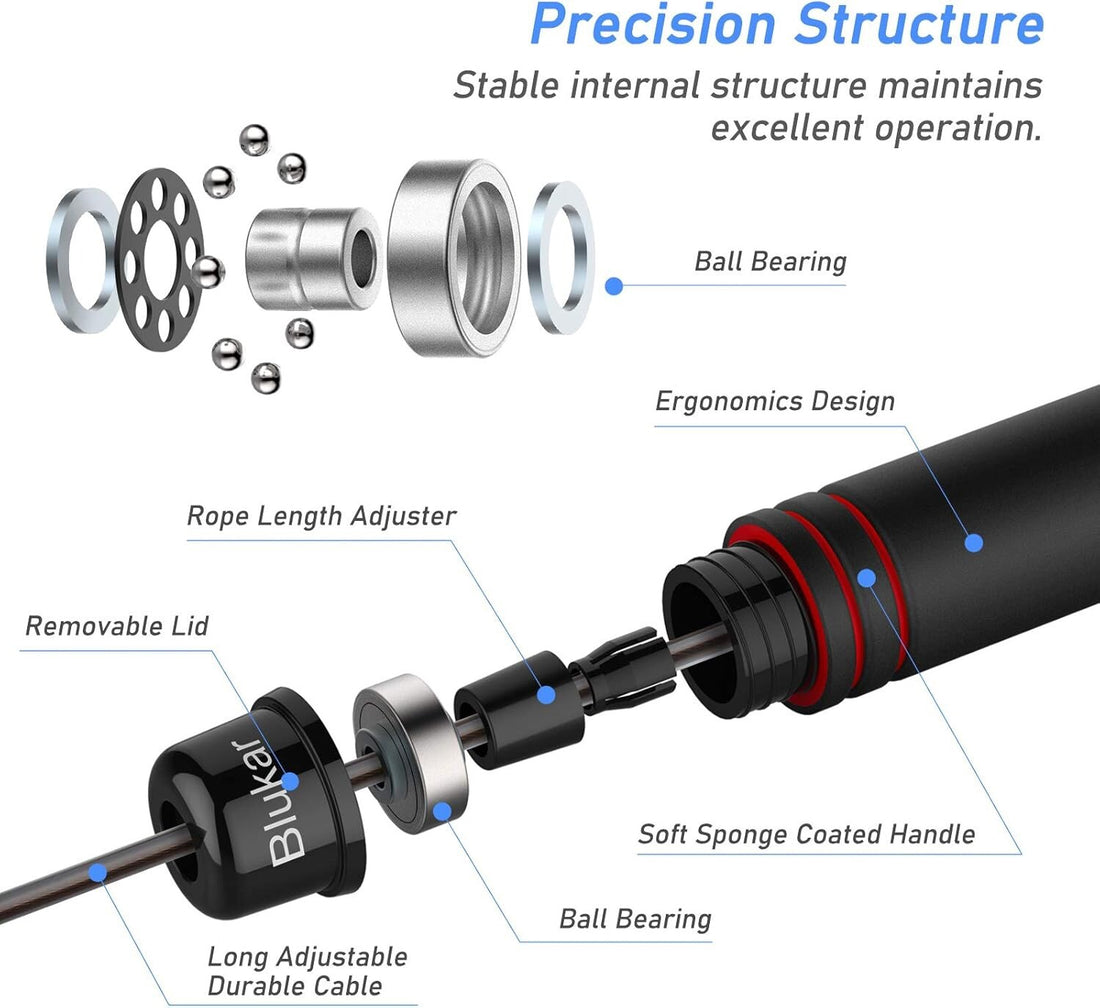 Blukar Skipping Rope, Speed Jump Rope, Tangle-free