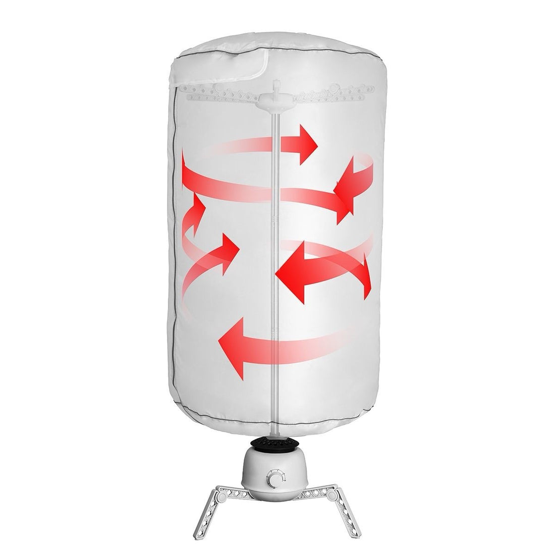 JML DriBUDDI Compact Electric Clothes Dryer - 850W Heated Airer & Cover - White