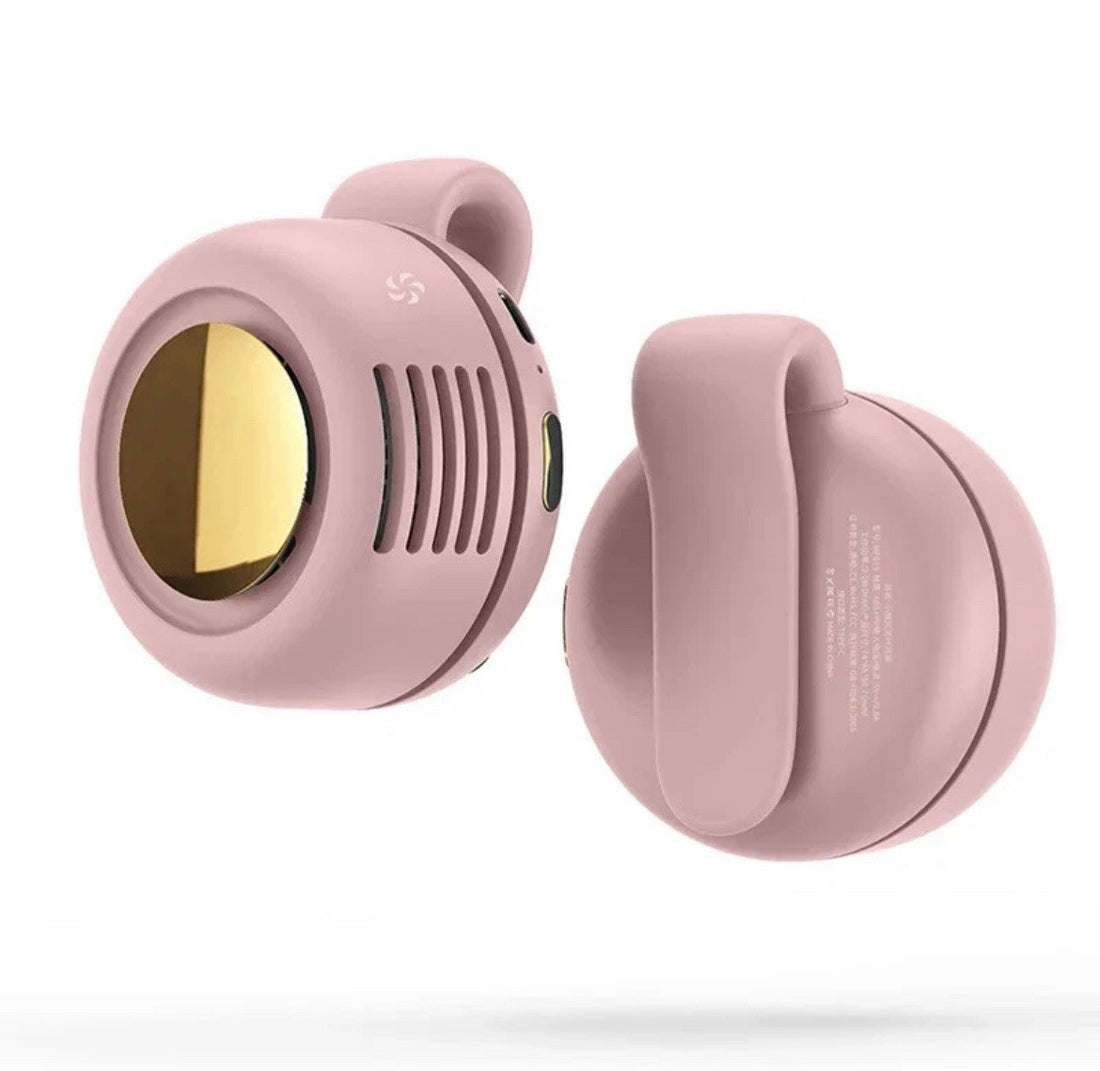 Pink Mini Air Cooler Portable Fan USB Charging Rechargeable