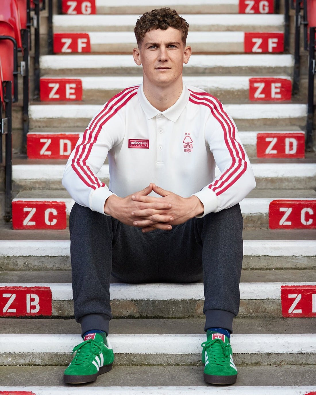 Adidas Nottingham Forest X Spezial FC Polo Shirt Long Sleeve NFFC SPZL