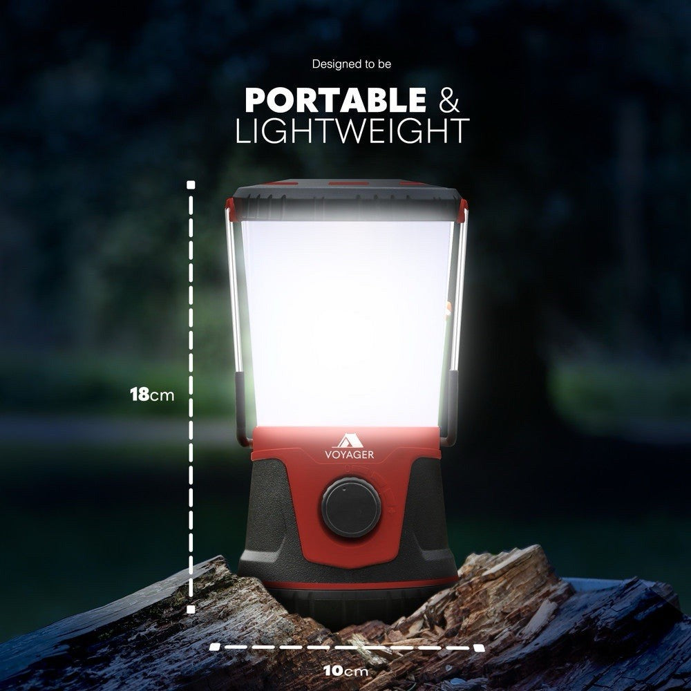 Voyager LED Camping Lantern Light Lamp Emergency Survival Kit 1500 Lumen Red