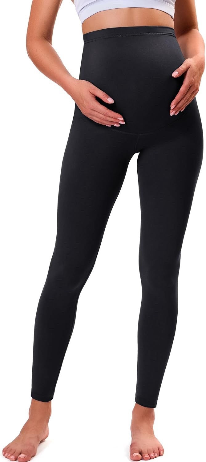 VALANDY Creamlush Maternity Leggings over Bump Buttery Soft Belly Support Size M