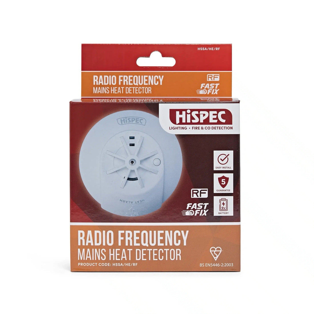 HiSPEC RADIO FREQUENCY MAINS HEAT DETECTOR HSSA/HE/RF