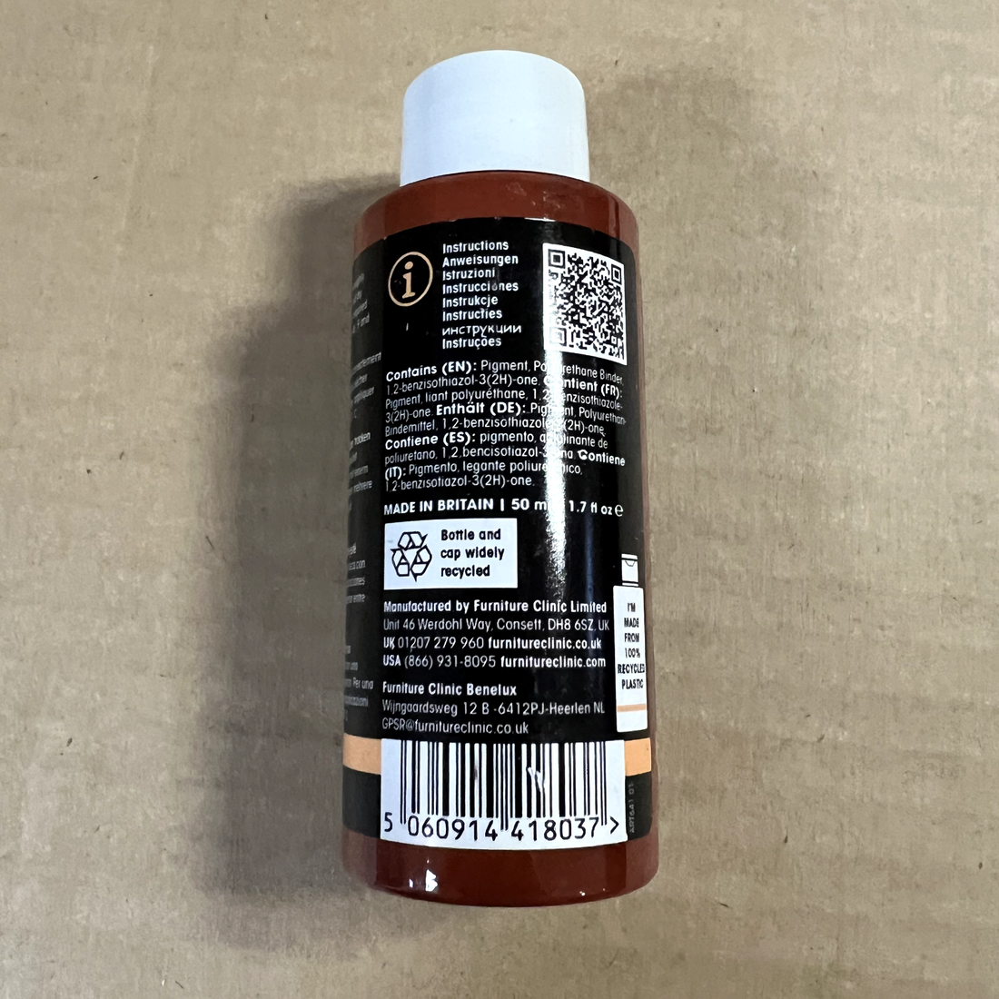 Leather Repair Paint Dye - Tan - 50ml