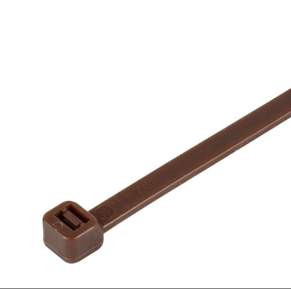 500x Brown Cable Ties  300mm x 4.8mm Nylon Plastic Heavy Duty