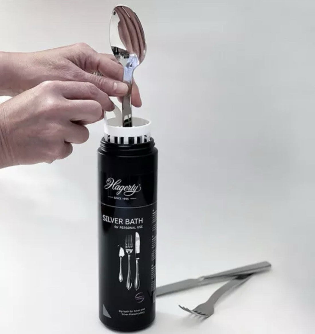 Hagerty Silver Bath Cleaner Clean Shine Silver Plated Cutlery Polish Dip 530ML