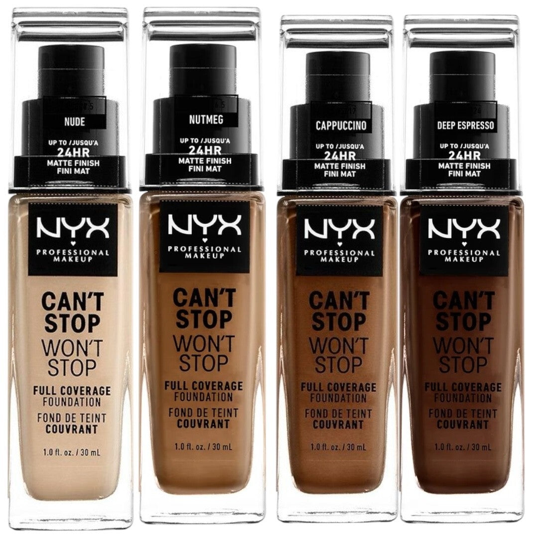 NYX Can’t Stop Won’t Stop Full Coverage Matte Foundation, 30ml