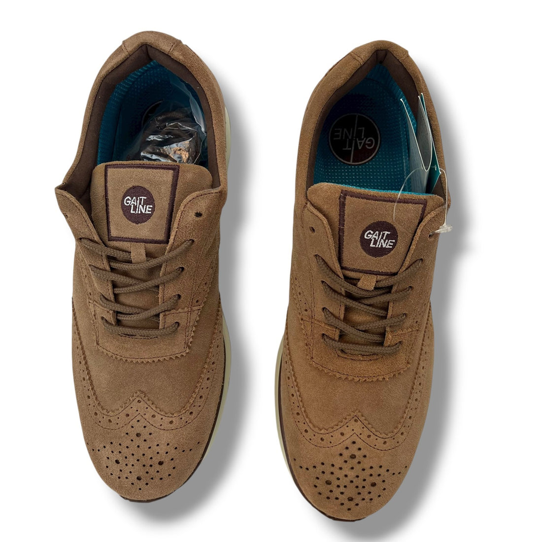 Gaitline Mens Brown Suede Arch Support Orthopedic Walking Shoes