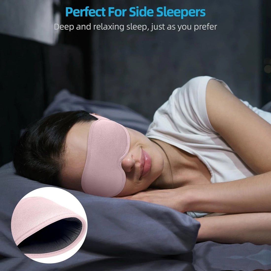 2025 Innovative Sleep Mask, Trilancer 3D 100% Light Blocking Blackout + Earplugs