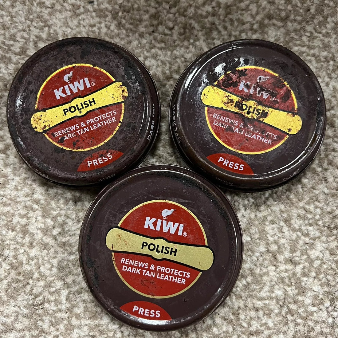 50ml Kiwi Brown / Dark Tan Shoe Polish Leather School Office Boots