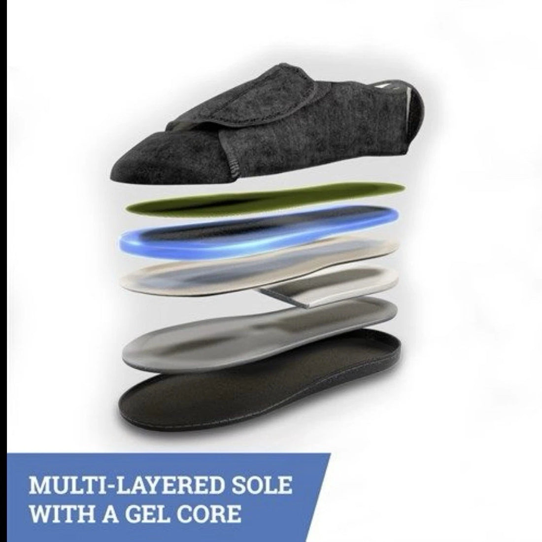 JML Comfy Wraps Black Fleece Slippers Size UK 7 - 8 / 27cm Unisex